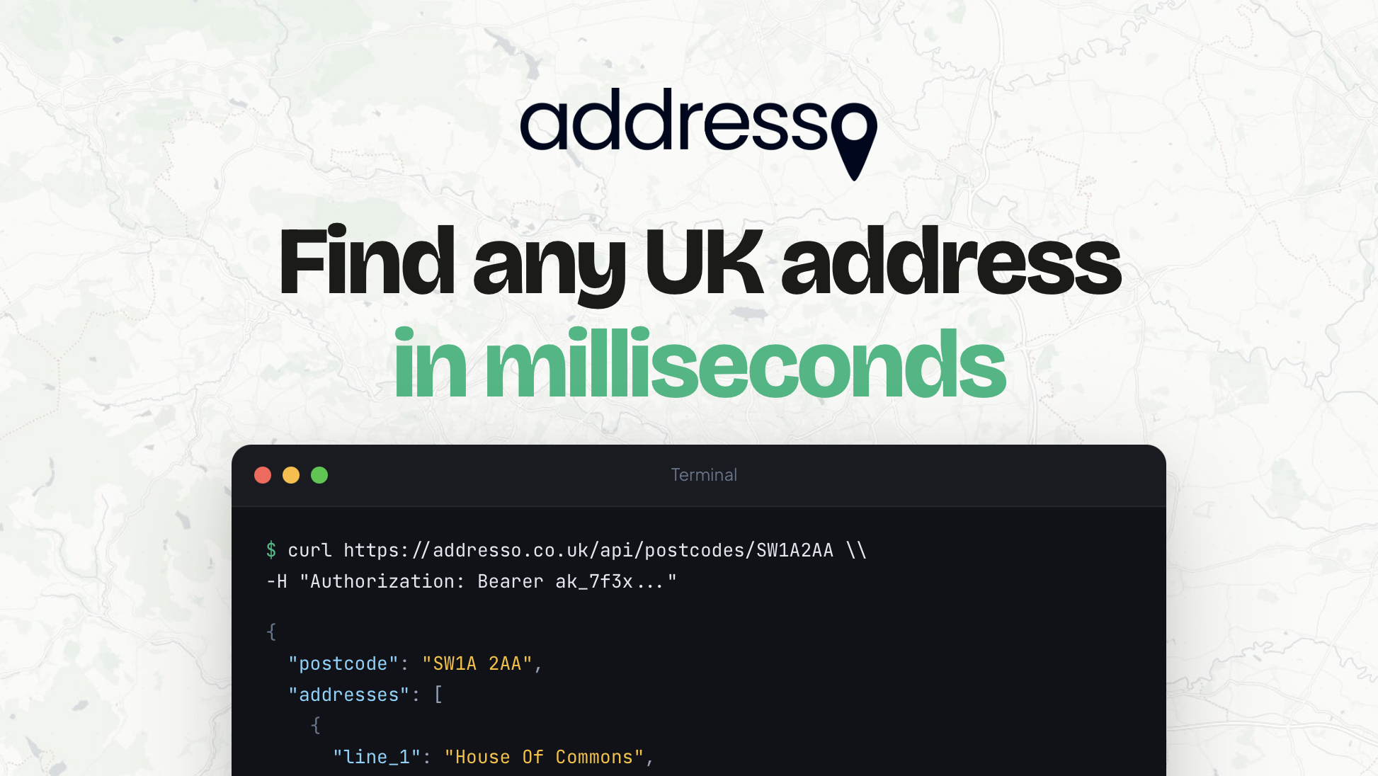 Addresso — UK Address Lookup API